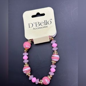 NEW!! D’Bello stretchy pink bracelet